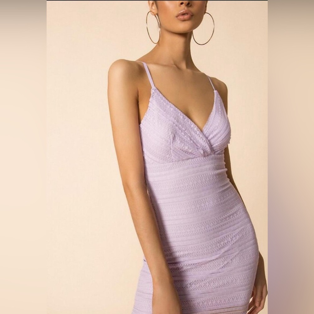 Superdown Light Purple Lace Dress
